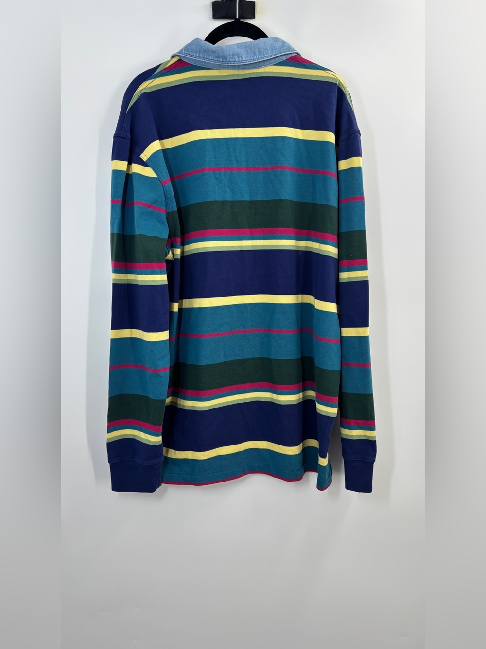 J.Crew Rugby shirt in stripe with denim collar - Picture 5 of 7